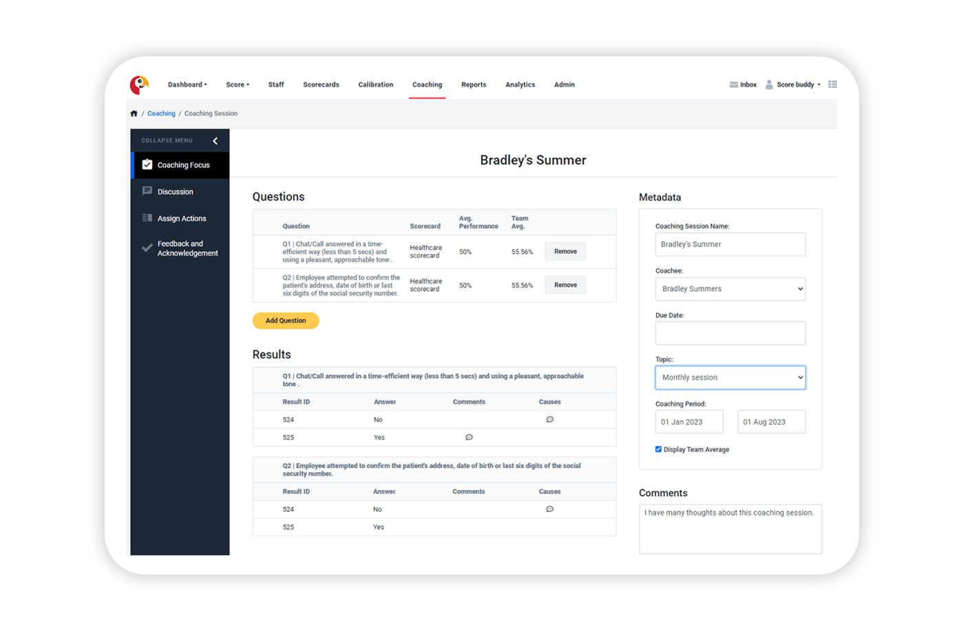 qa data to pinpoint development opportunities