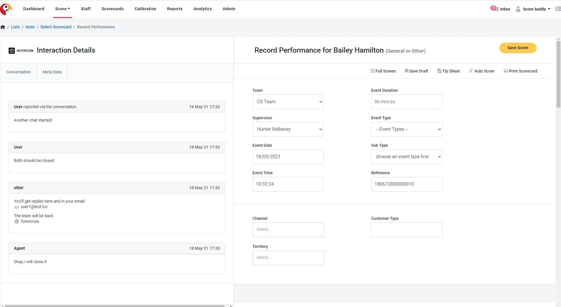 Intercom screengrab
