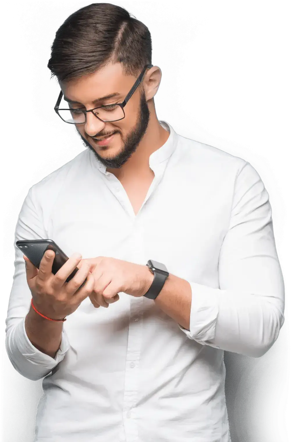 person using mobile